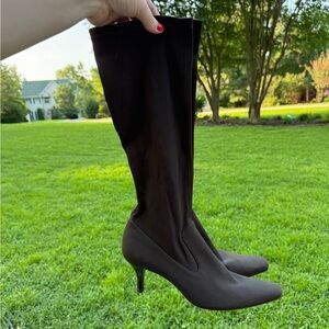 Cole Haan Brown Stretchy Knee High Heels Boots Size 8M Women’s Y2K Vintage